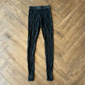 Lace Leggings Black Sz 4